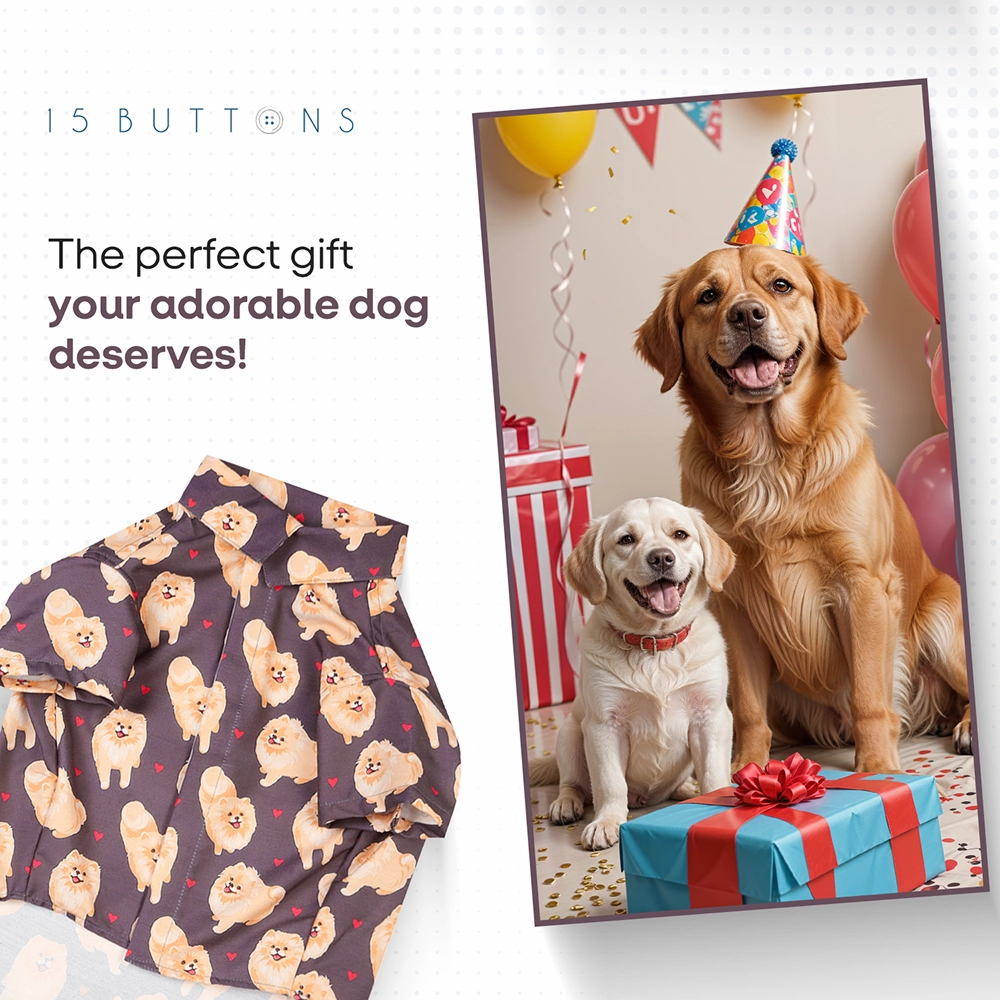 15buttons Chow Chow Shirt for Dogs