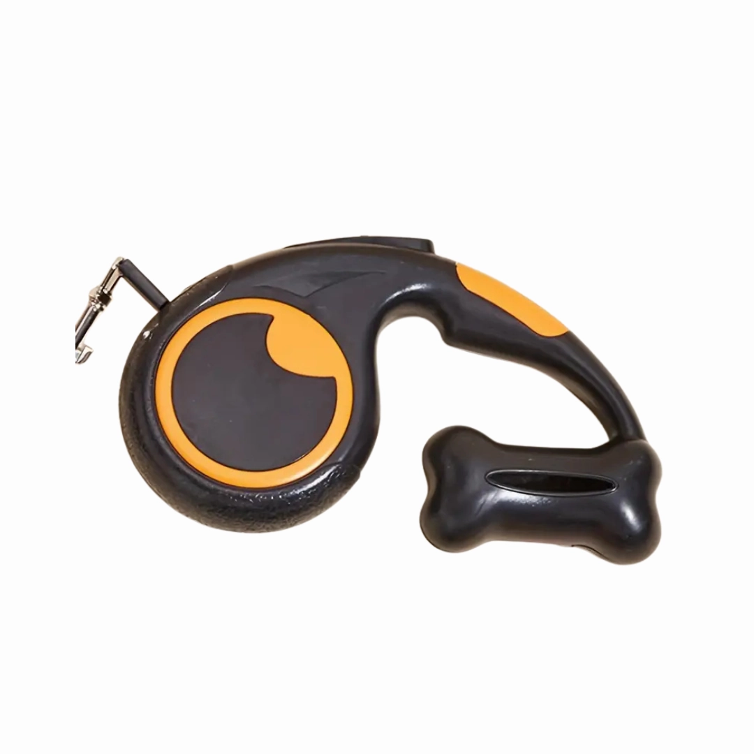 3m Retractable dog leash - Black