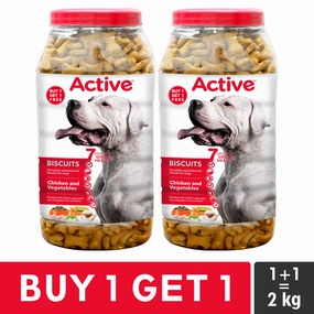 Active Chicken Flavour Biscuit Dog Treats