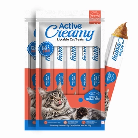 Active Lickable Tuna & Ocean Fish Creamy Cat Treats