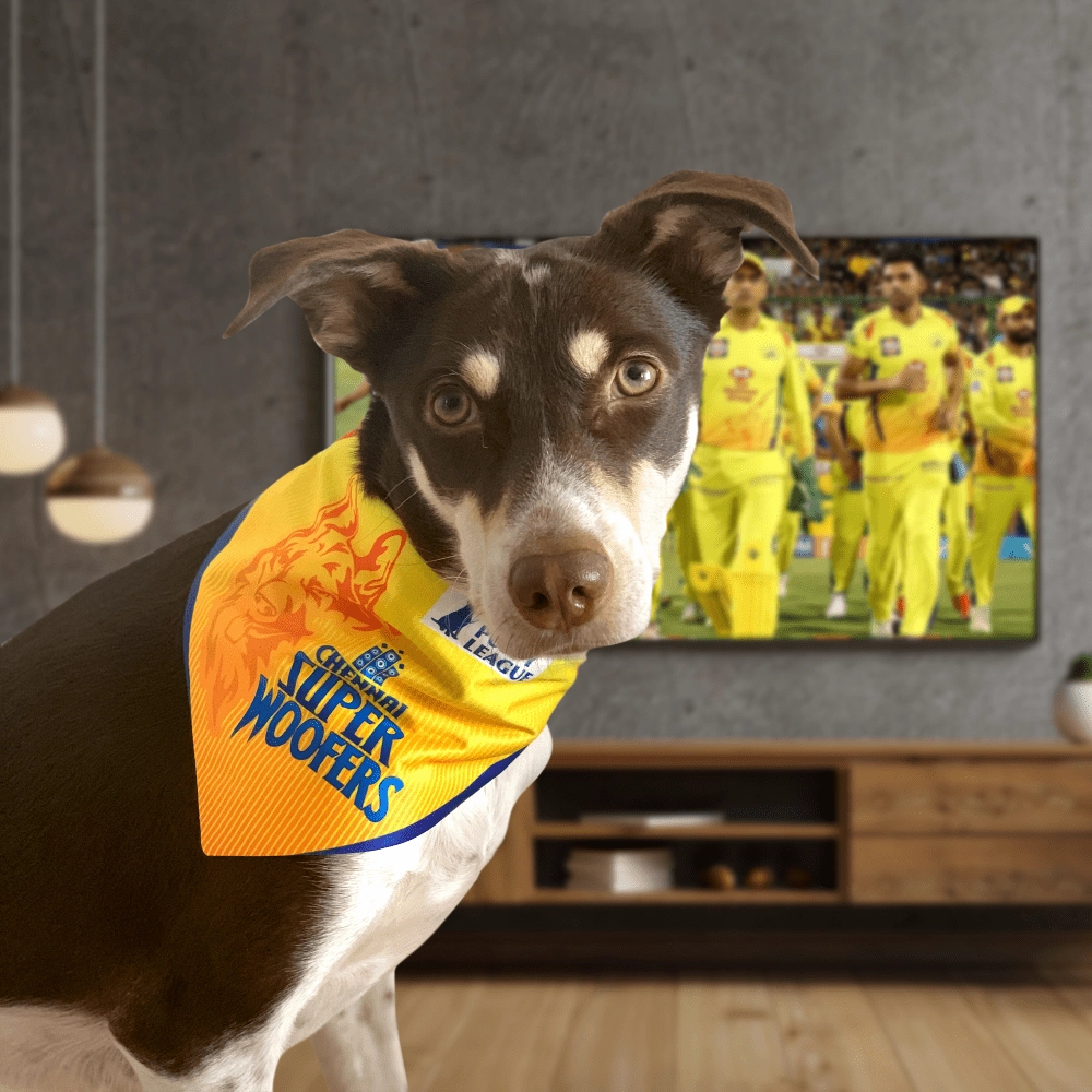Barkbutler Chennai Super Woofers Bandana for Dogs