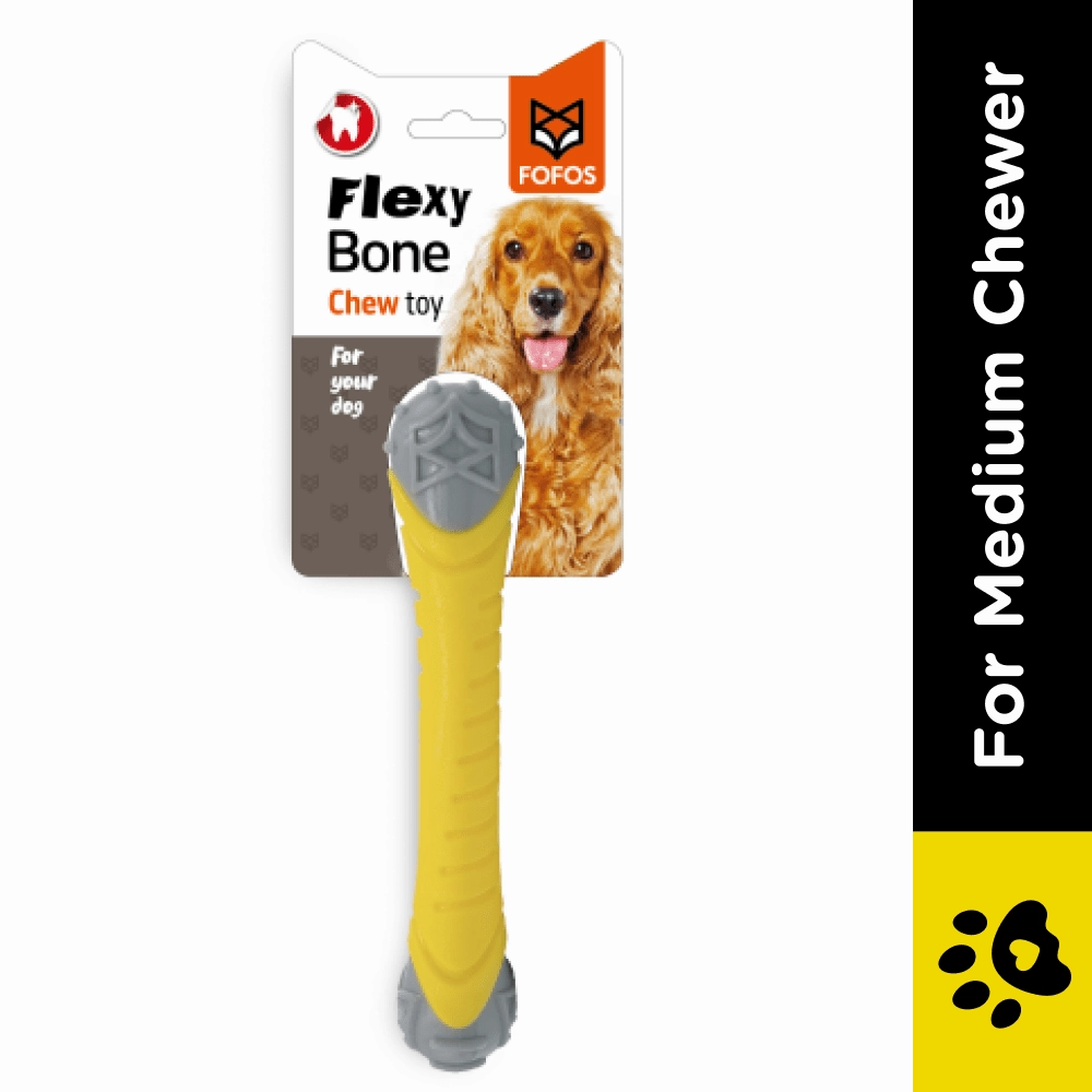 Barkbutler x Fofos Flexy Bone Chew Toy for Dogs