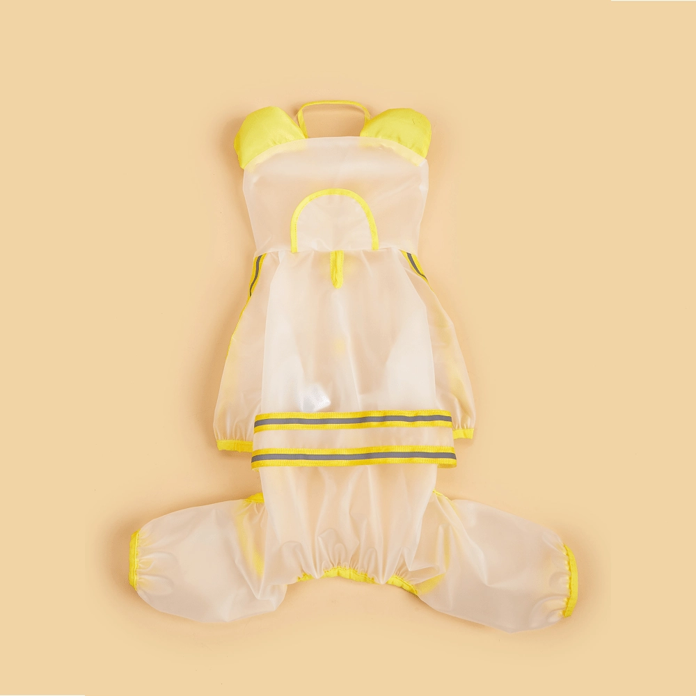 Barkbutler x Fofos Four Leg Yellow Raincoat for Dogs (Button Up Style)
