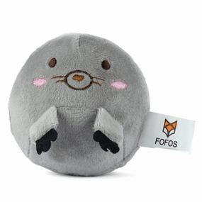 Barkbutler x Fofos Slow Rising Animal Toy Set for Dogs (Grey) | For Soft Chewers