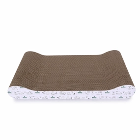 BASIL Cat Scratcher Couch Shape ?C Made with Durable Corrugated Material, Safe and Fun for Cats