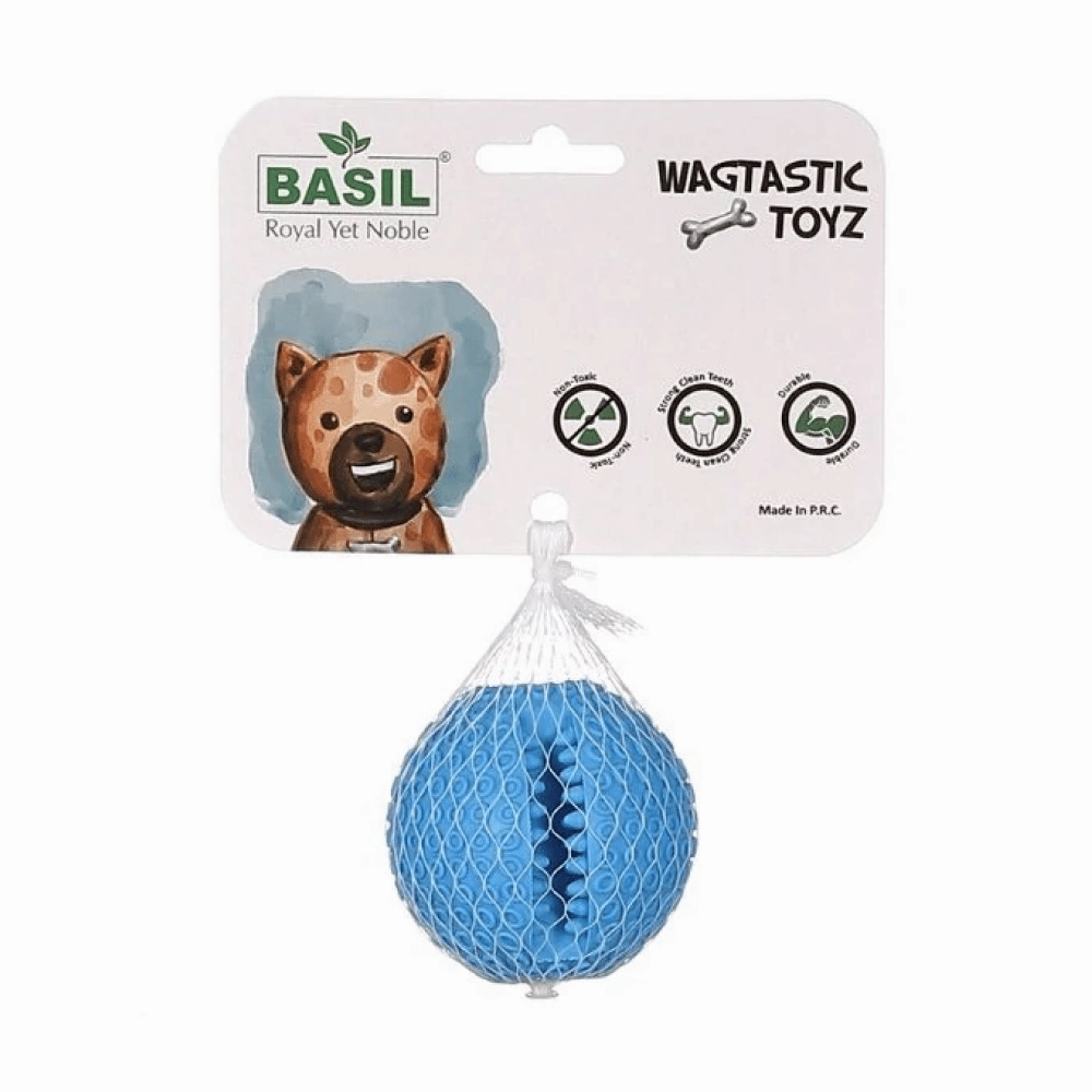 Basil Treat Dispensing Solid Chew Ball Toy for Dogs