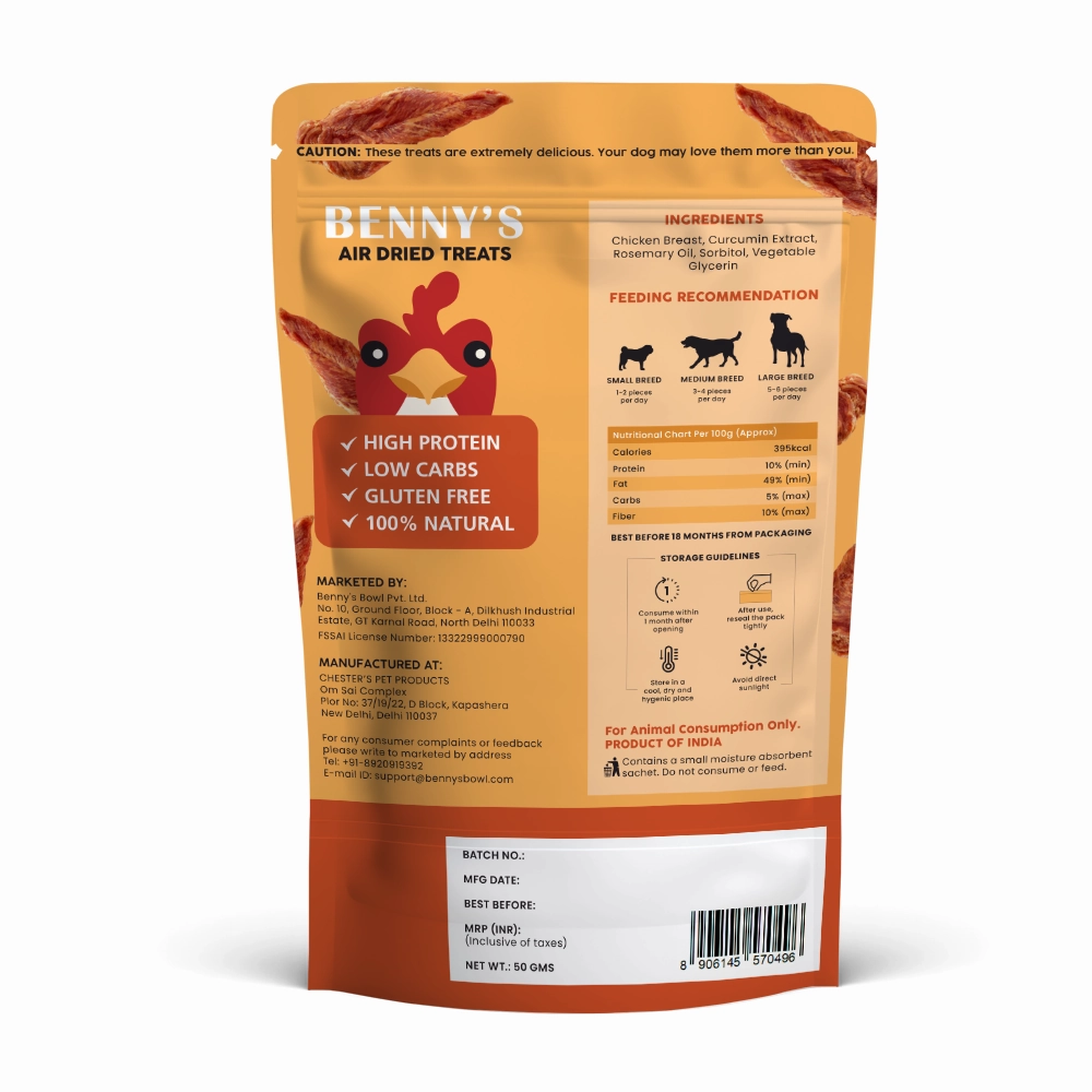 Bennys Bowl Chicken and Herbs Jerky Dog Treats