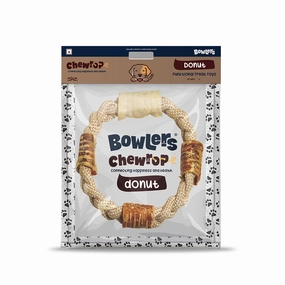 Bowlers Chewrope Donut Rope Toy for Dogs (Brown)