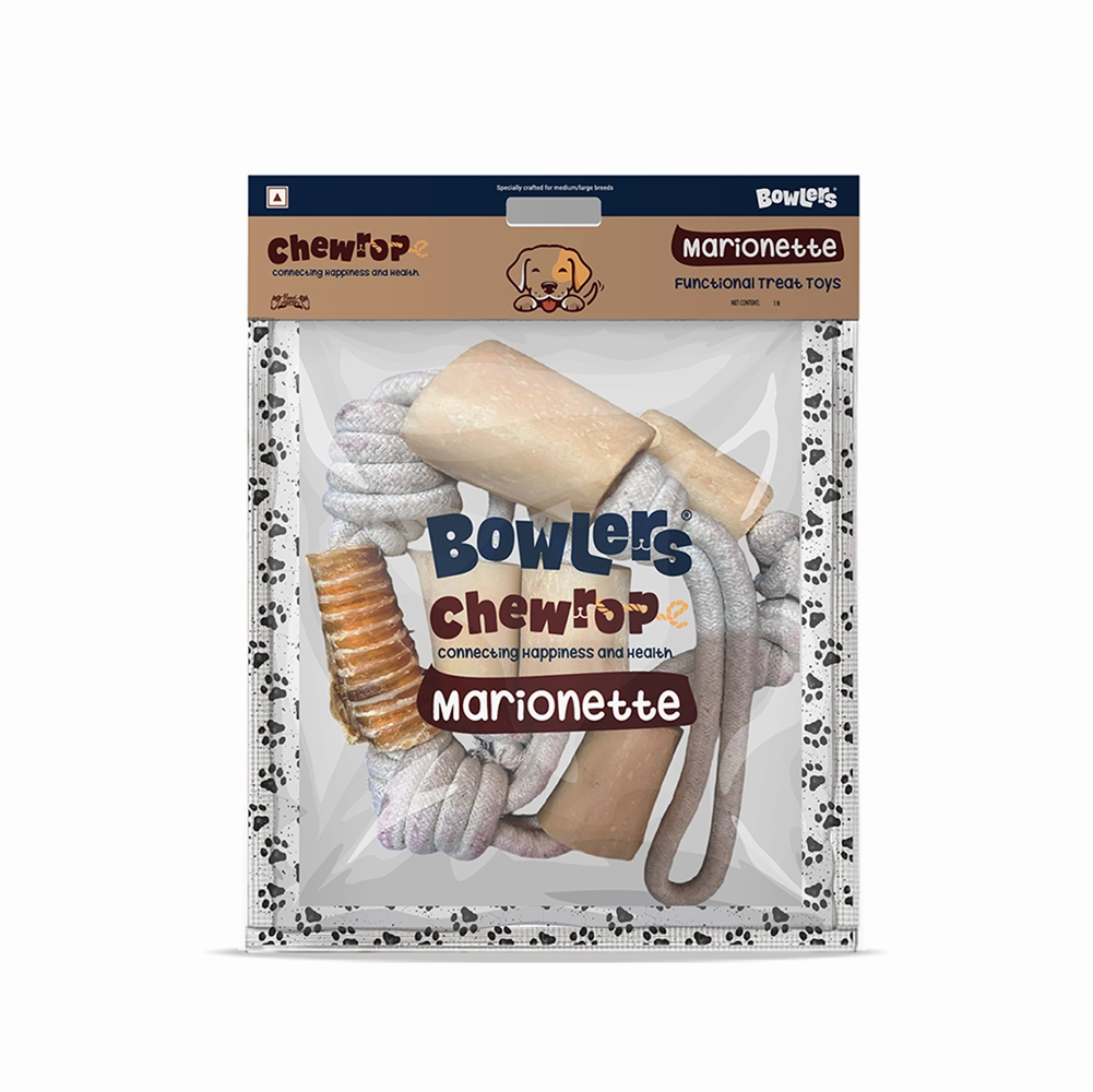 Bowlers Chewrope Marionette Rope Toy for Dogs (Brown)