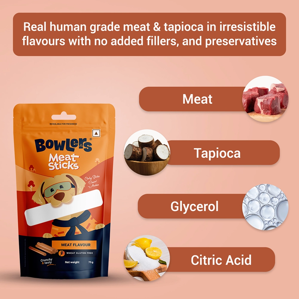 Bowlers Meat Sticks Dog Treats