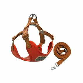 Comfort Dog Harness and Leash Set (Red) - Medium