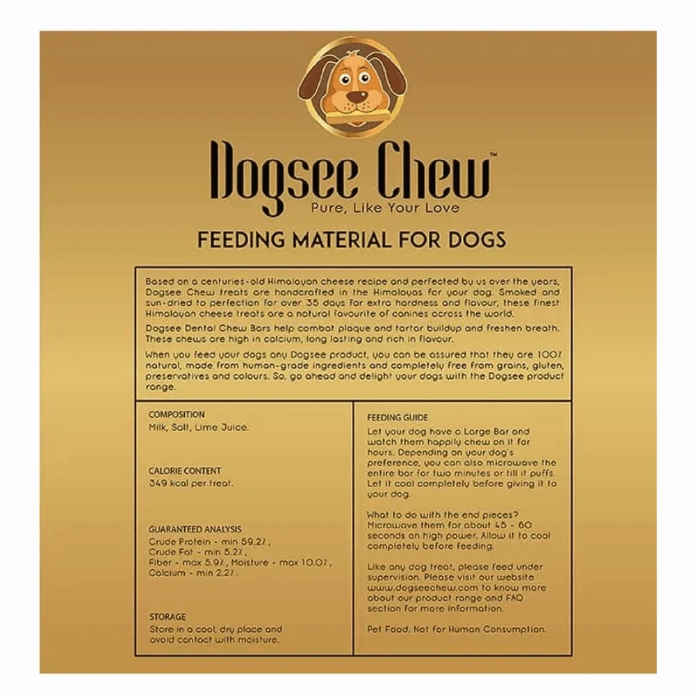 Dogsee Chew Turmeric Chew Bars Large Breed Dog Treats