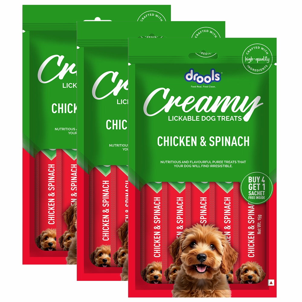 Drools Chicken & Spinach Creamy Dog Treats