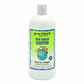 Earthbath Shed Control Shampoo, Green Tea & Awapuhi with Organic Fair Trade Shea Butter, Helps Relieve Shedding & Dander, Made in USA ?C 32 oz