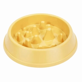 Emily Pets Slow Feeder Bowl for Dogs and Cats (Yellow)
