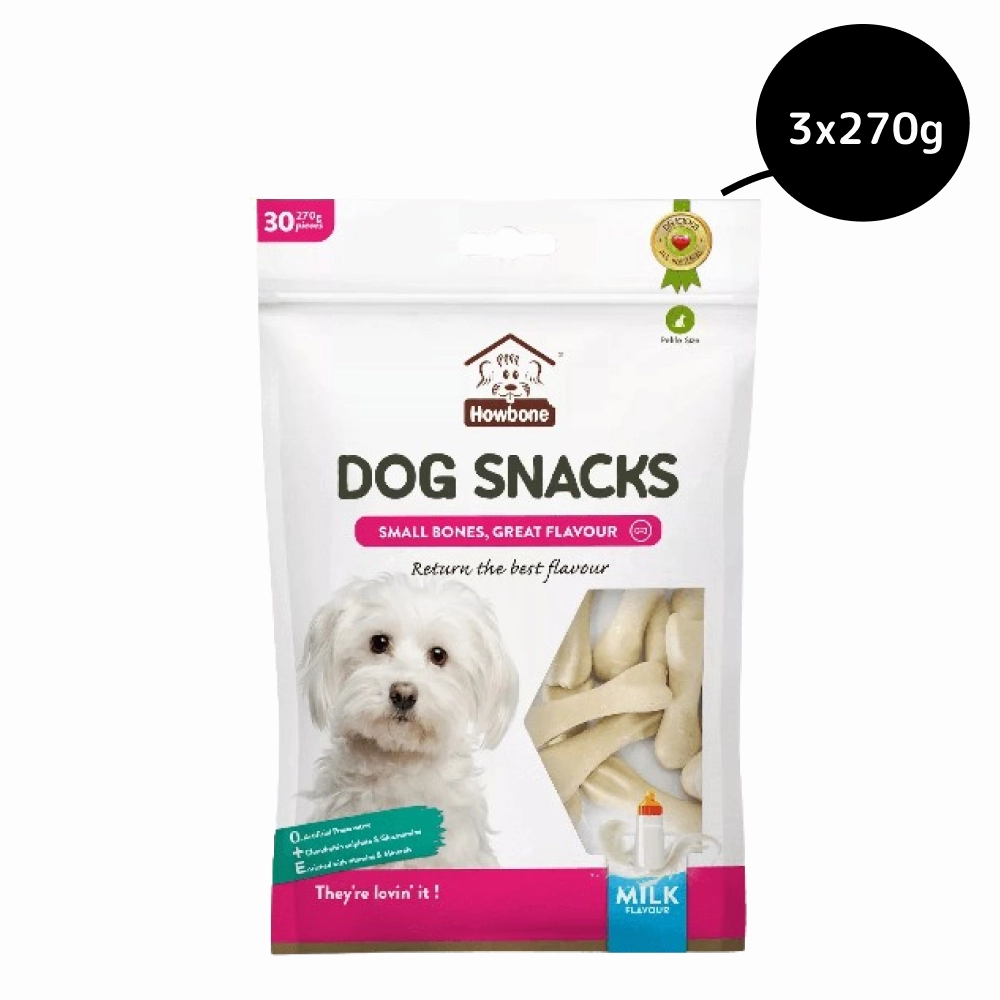 Gnawlers Howbone Calcium Milk Bone Dog Treats