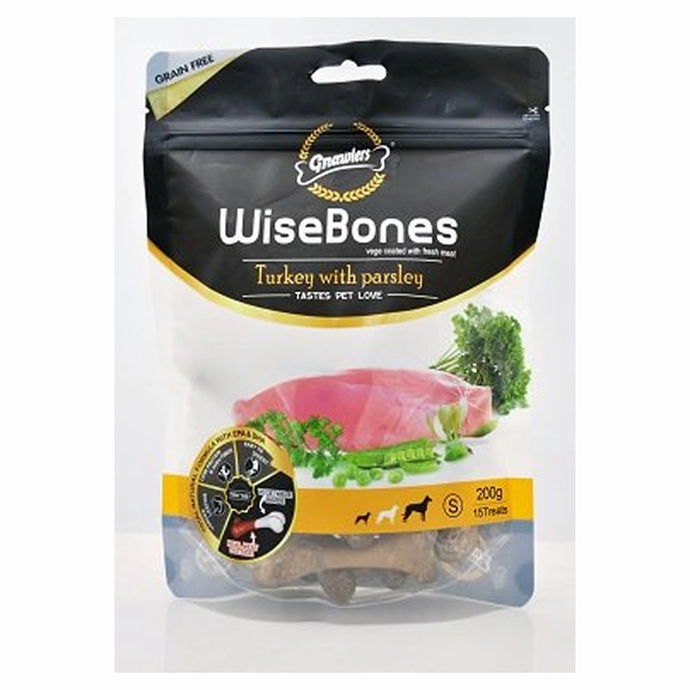 Gnawlers WiseBones Turkey with Parsley Dog Treats (200g)