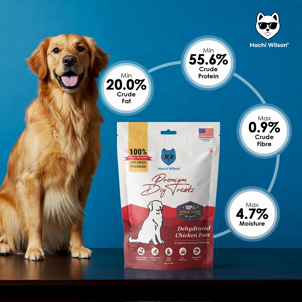 Hachi Wilson Premium Dehydrated Chicken Feet Jerky Dog Treat