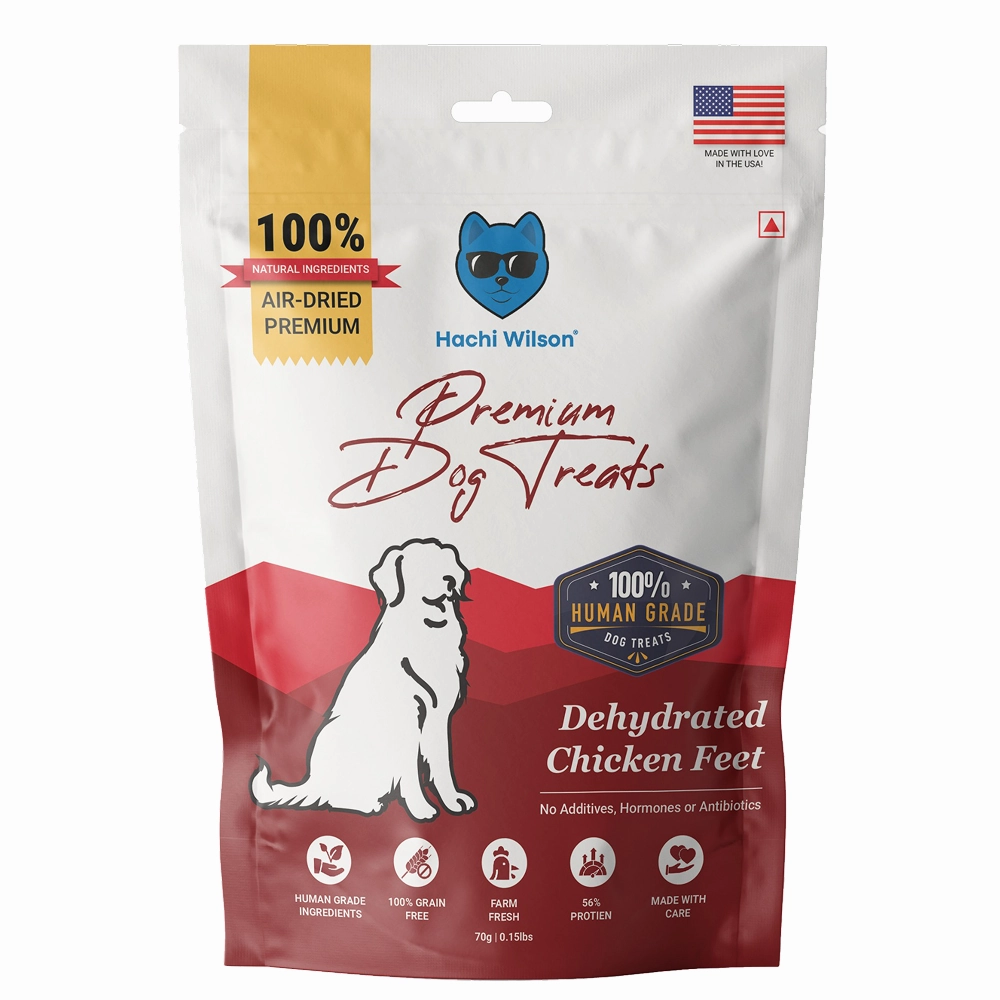 Hachi Wilson Premium Dehydrated Chicken Feet Jerky Dog Treat