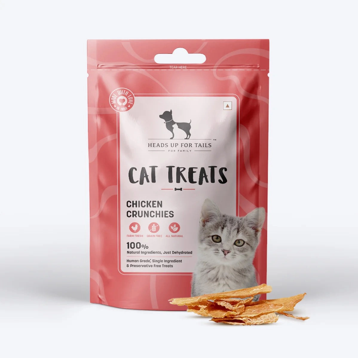 HUFT Dehydrated Chicken Crunchies Cat Treats