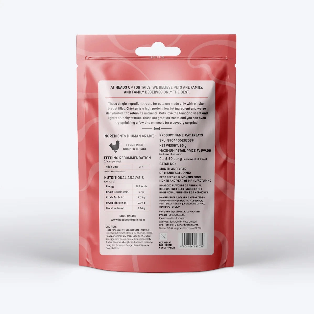 HUFT Dehydrated Chicken Crunchies Cat Treats