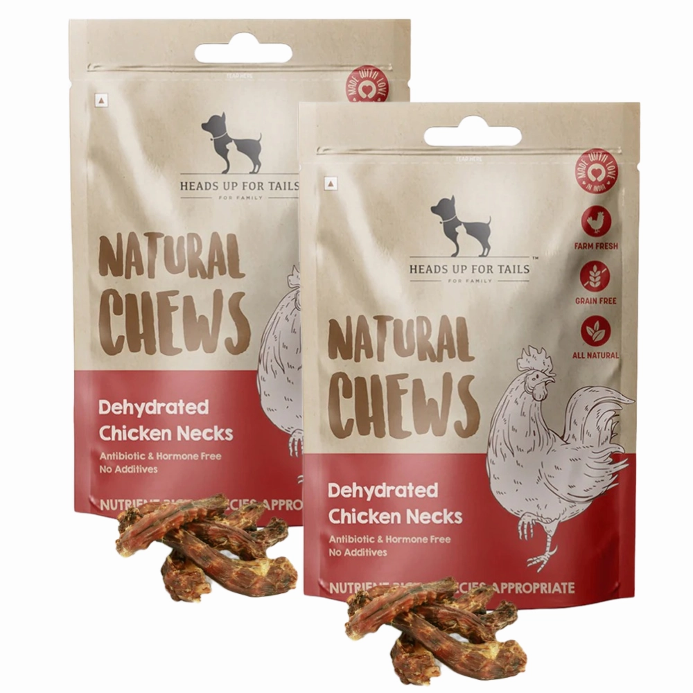HUFT Sara's Dehydrated Chicken Neck Jerky Dog Treats