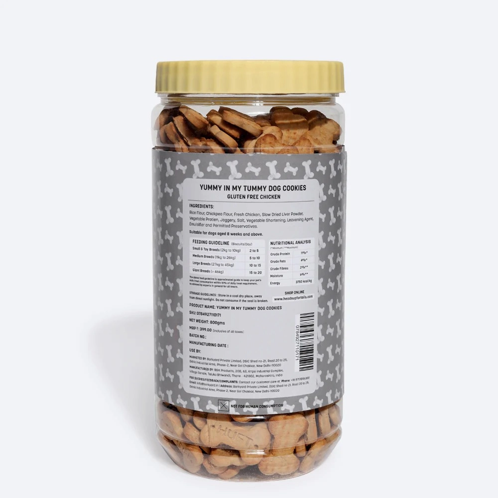 HUFT Yummy in My Tummy Gluten Free Real Chicken Cookies Dog Treats