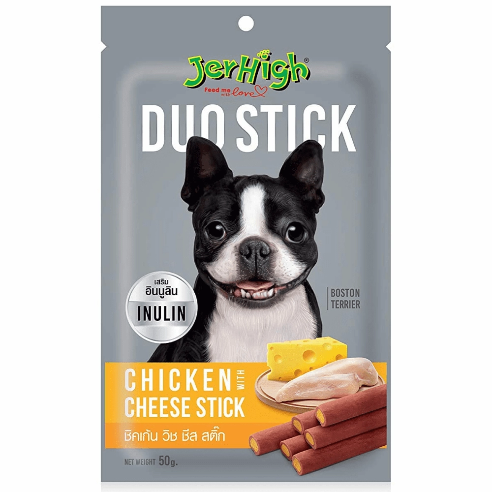 JerHigh Chicken And Cheese Duo Stick Dog Treat