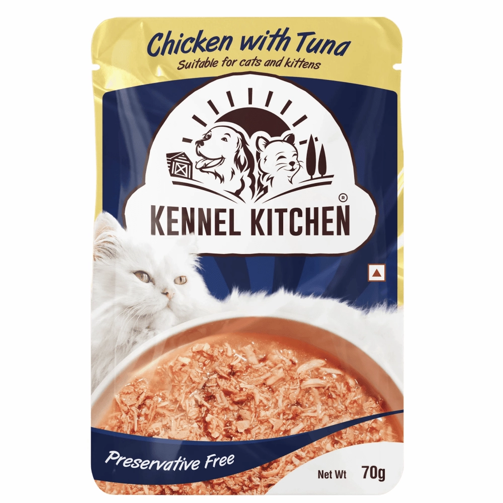Kennel Kitchen Chicken with Tuna Shreds in Gravy Kitten & Adult Cat Wet Food (All Life Stage)