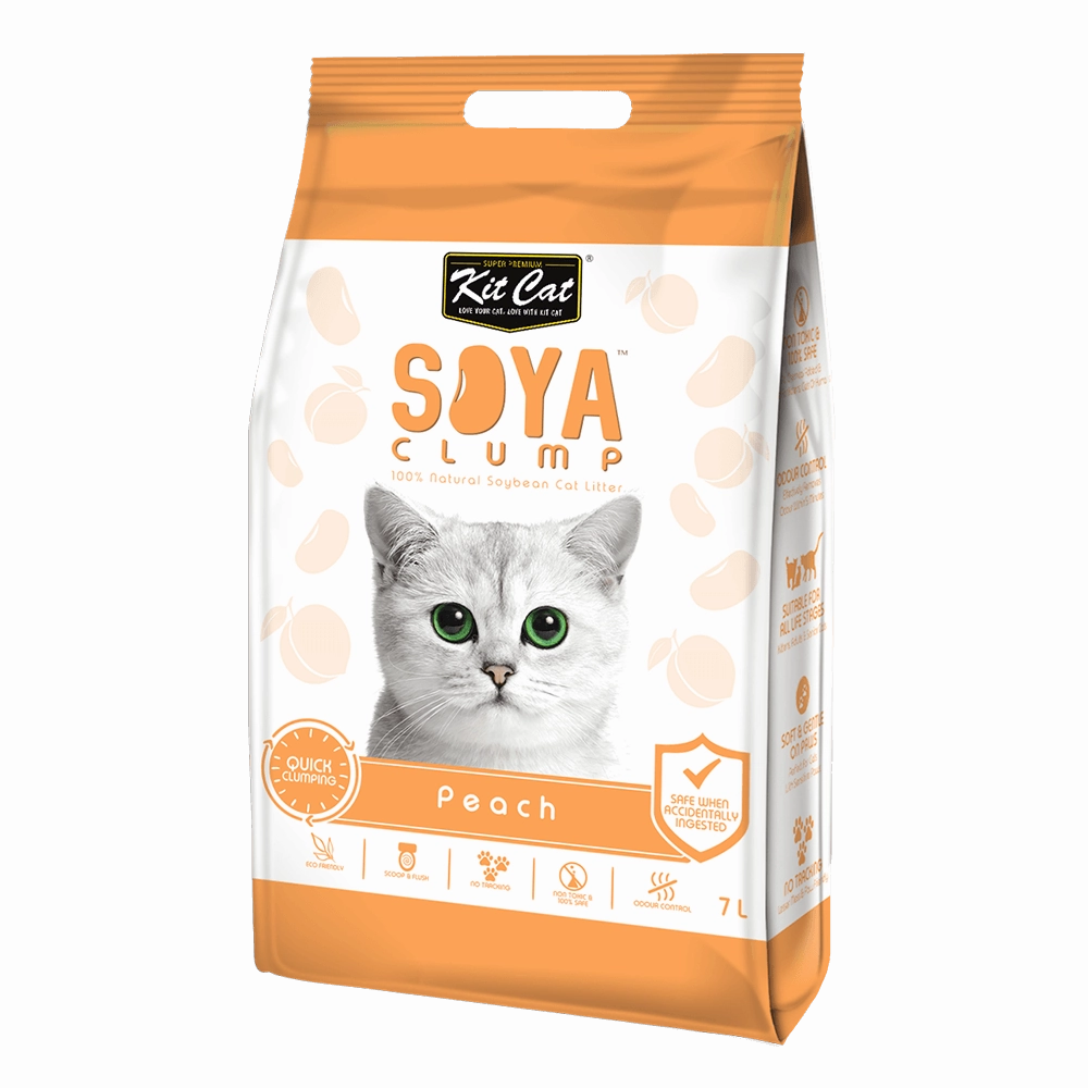 Kit Cat Soya Clump Soybean Litter ?C Peach 7L