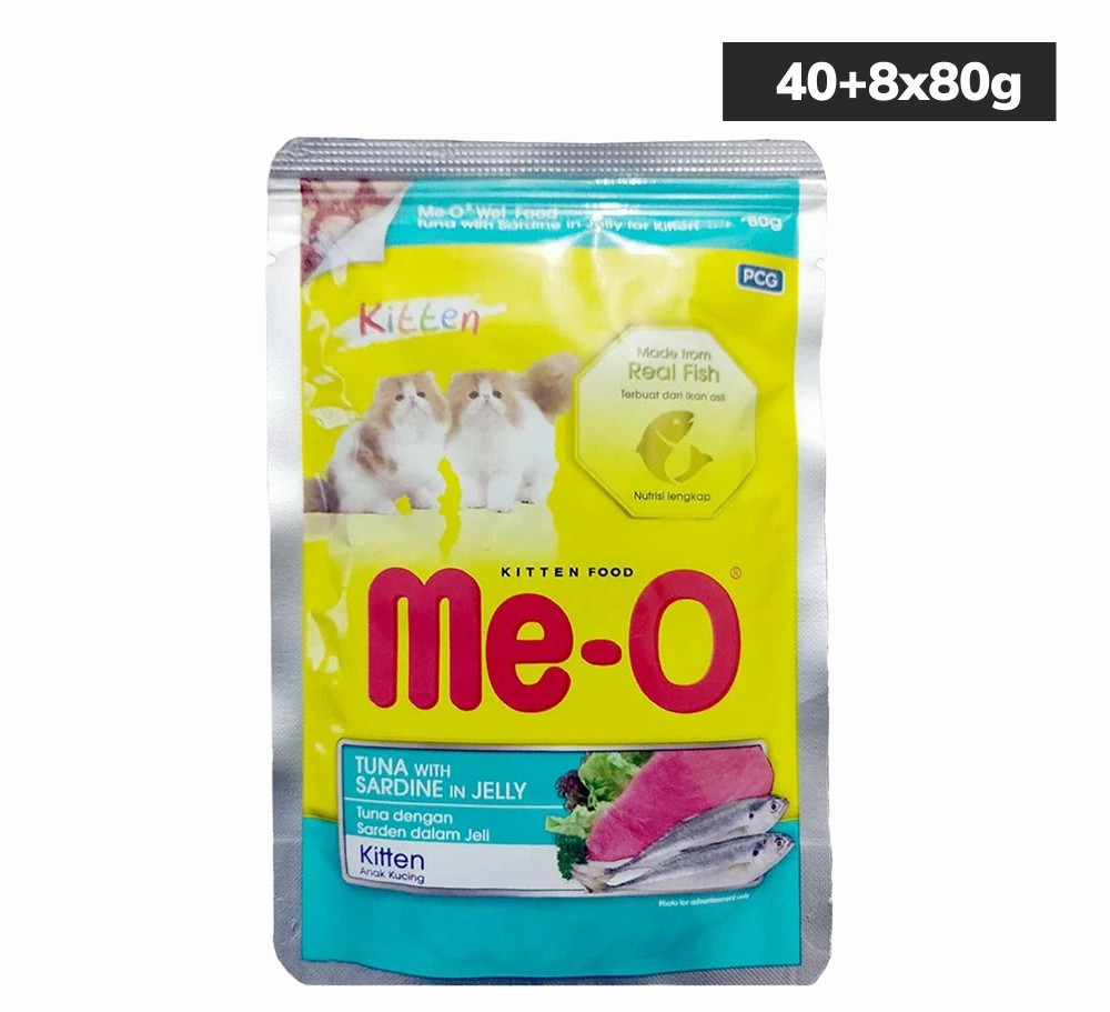 Me O Tuna & Sardine in Jelly Kitten Wet Food