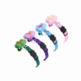 Nylon Cat Collar With Flower - Pink