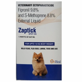 Oriheal Zaptick Spot On (Fipronil & S methoprene) for Dogs upto 10kg