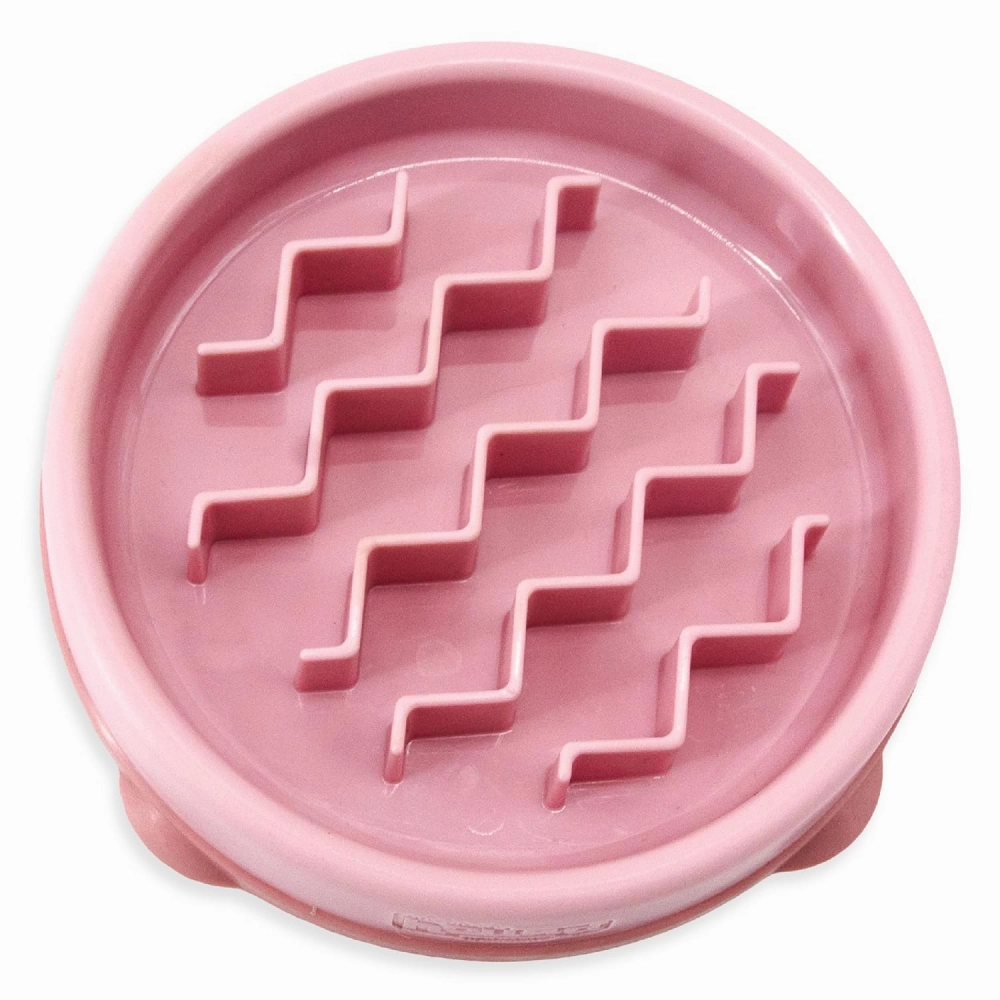 Outward Hound Fun Feeder Slow Feeder Bowl for Dogs (Pink)