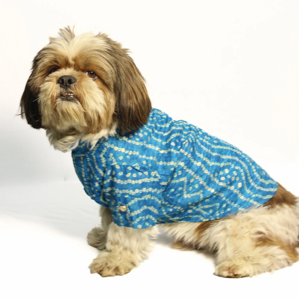 Pawgypets Bandani Kurta for Dogs (Blue)