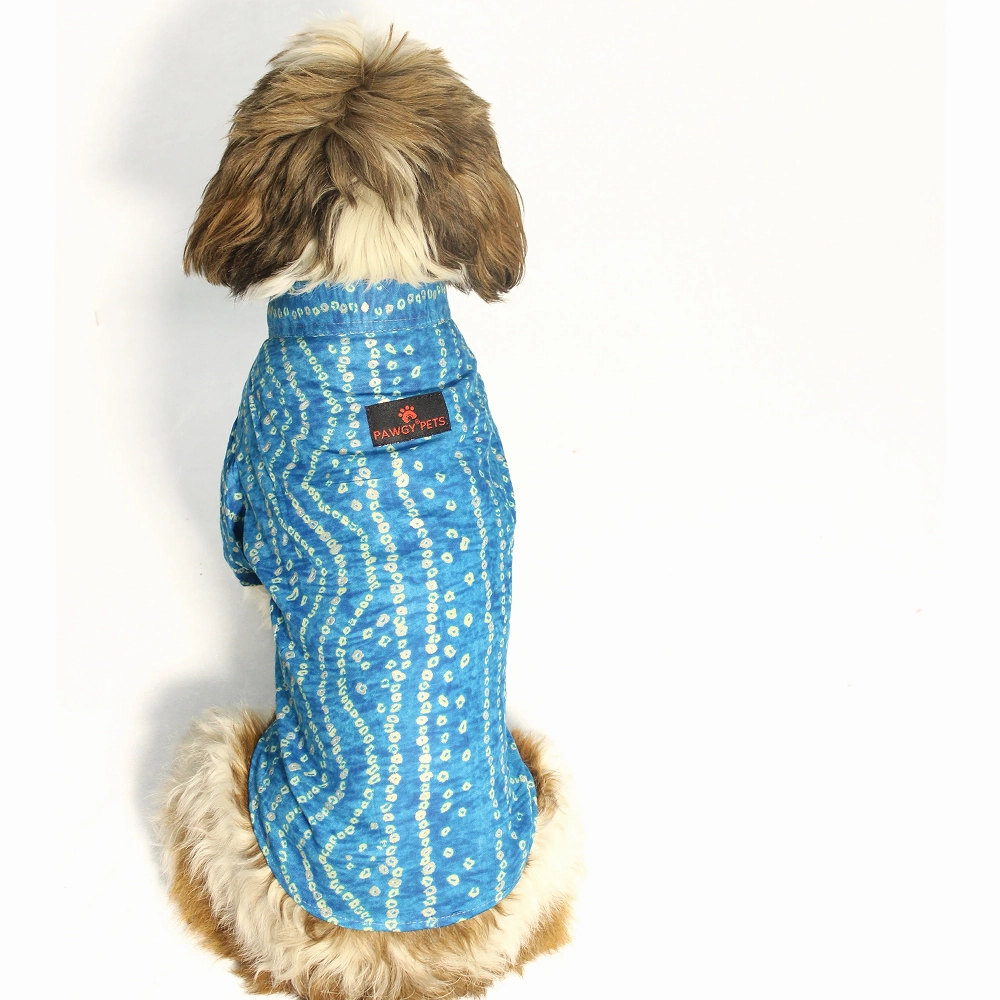 Pawgypets Bandani Kurta for Dogs (Blue)