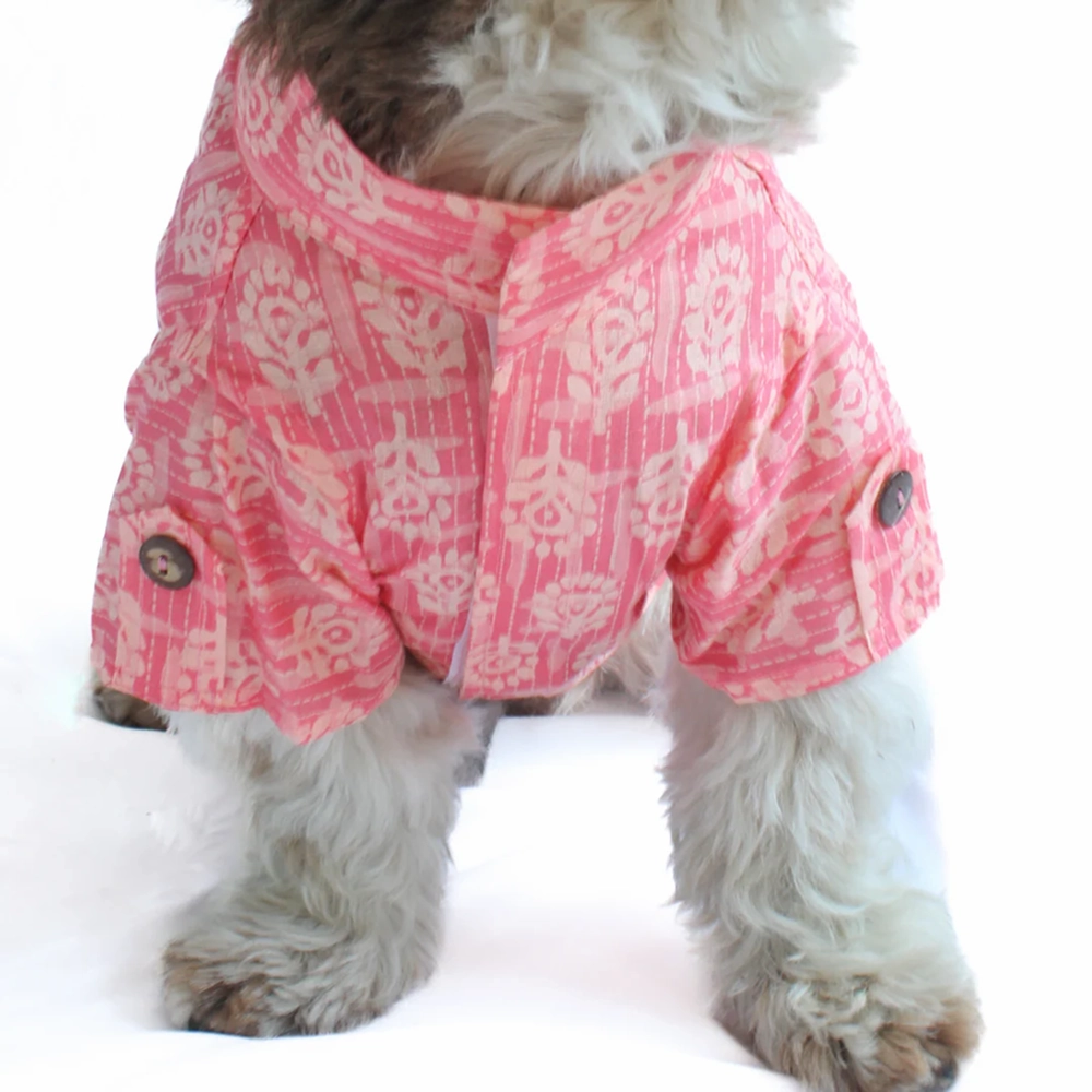 Pawgypets Block Print Kurta for Dogs (Peach)