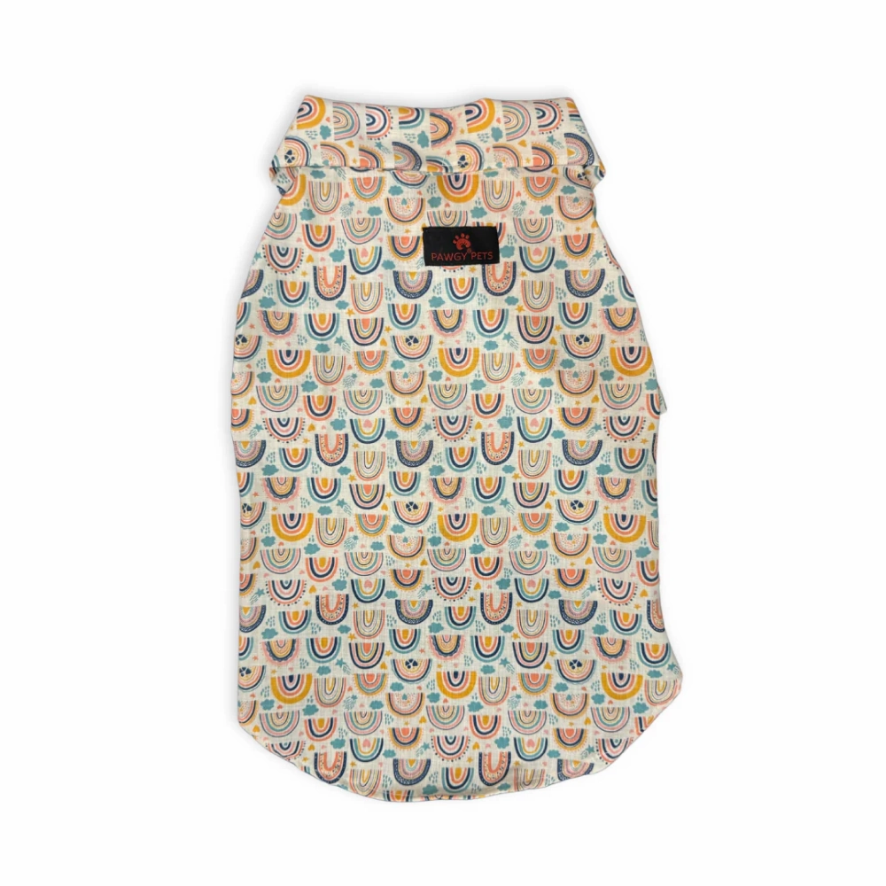 Pawgypets Rainbow Shirt for Dogs (off white)