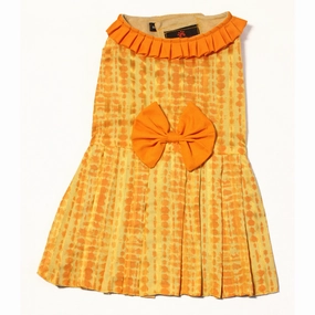 Pawgypets Tie and Dye Dress for Dogs (Orange and Yellow)