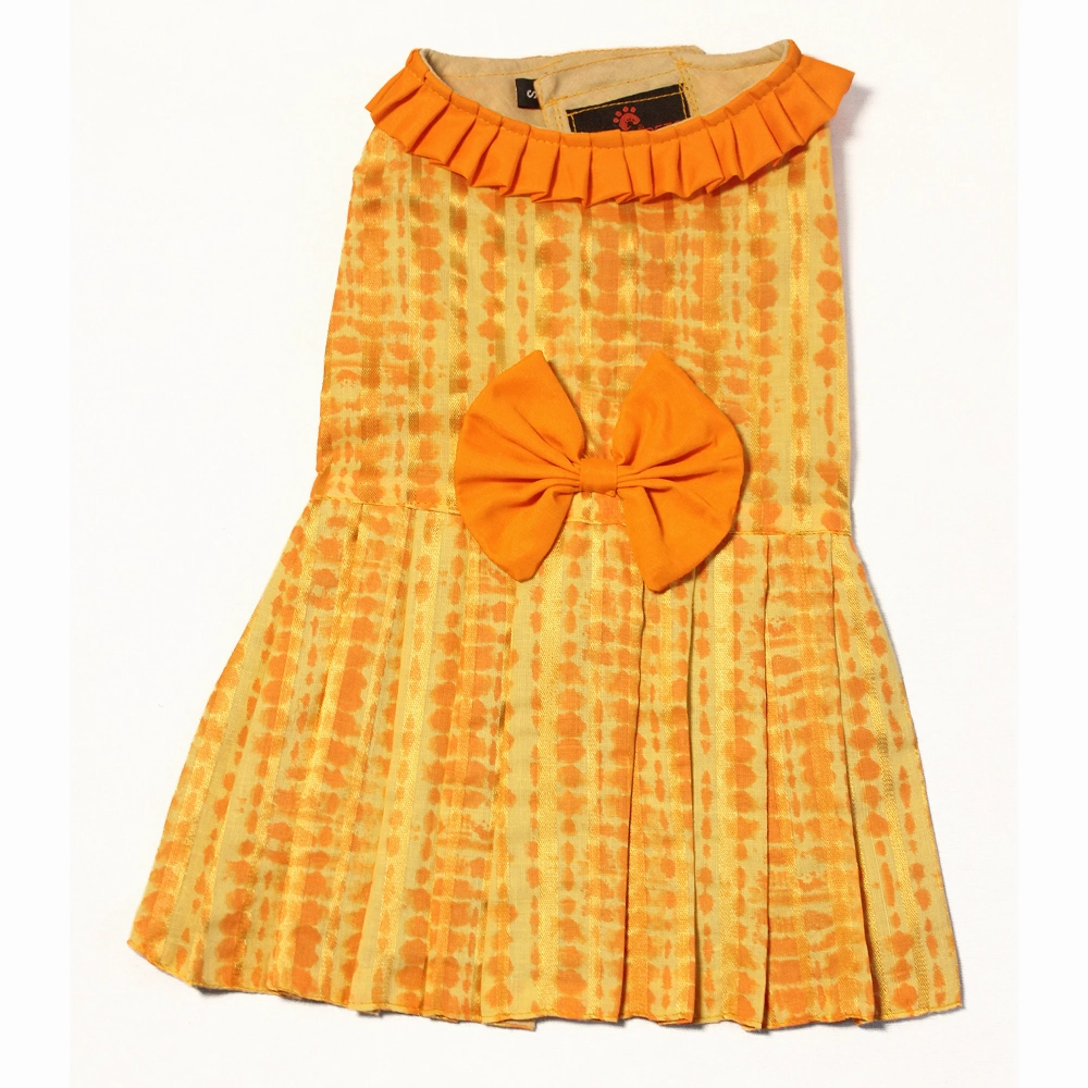 Pawgypets Tie and Dye Dress for Dogs (Orange and Yellow)