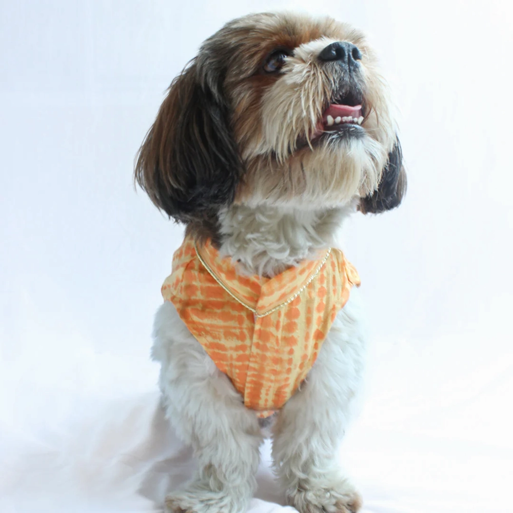 Pawgypets Tie and Dye Kurta for Dogs (Orange/Yellow)