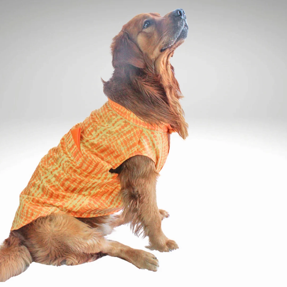 Pawgypets Tie and Dye Kurta for Dogs (Orange/Yellow)
