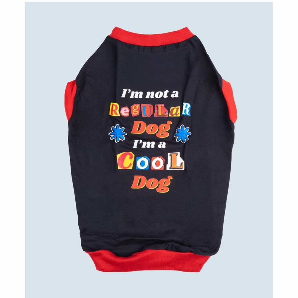 Pet Set Go I??m Not a Regular Dog T shirt for Dogs (Black)