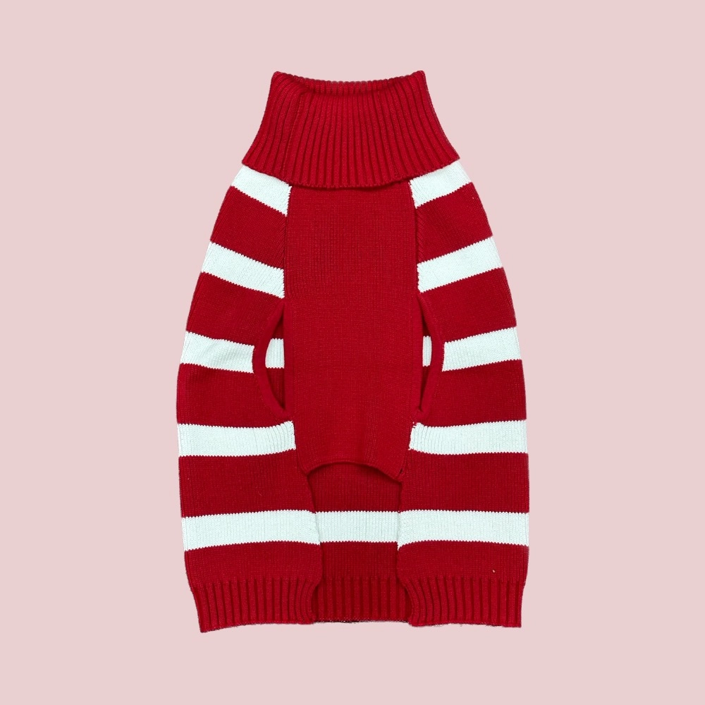 Pet Set Go Striped Sweater for Dogs (Red)