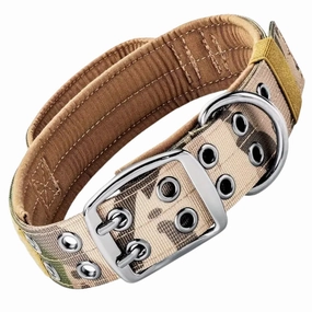 Premium Tactical Dog Collar - Khaki (XL)