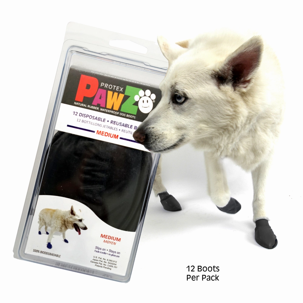 Protex PawZ Disposable and Reusable Boots for Dogs (Black)