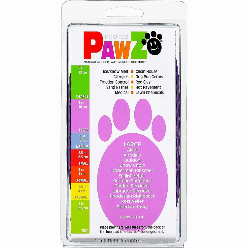 Protex PawZ Disposable and Reusable Boots for Dogs (Purple)