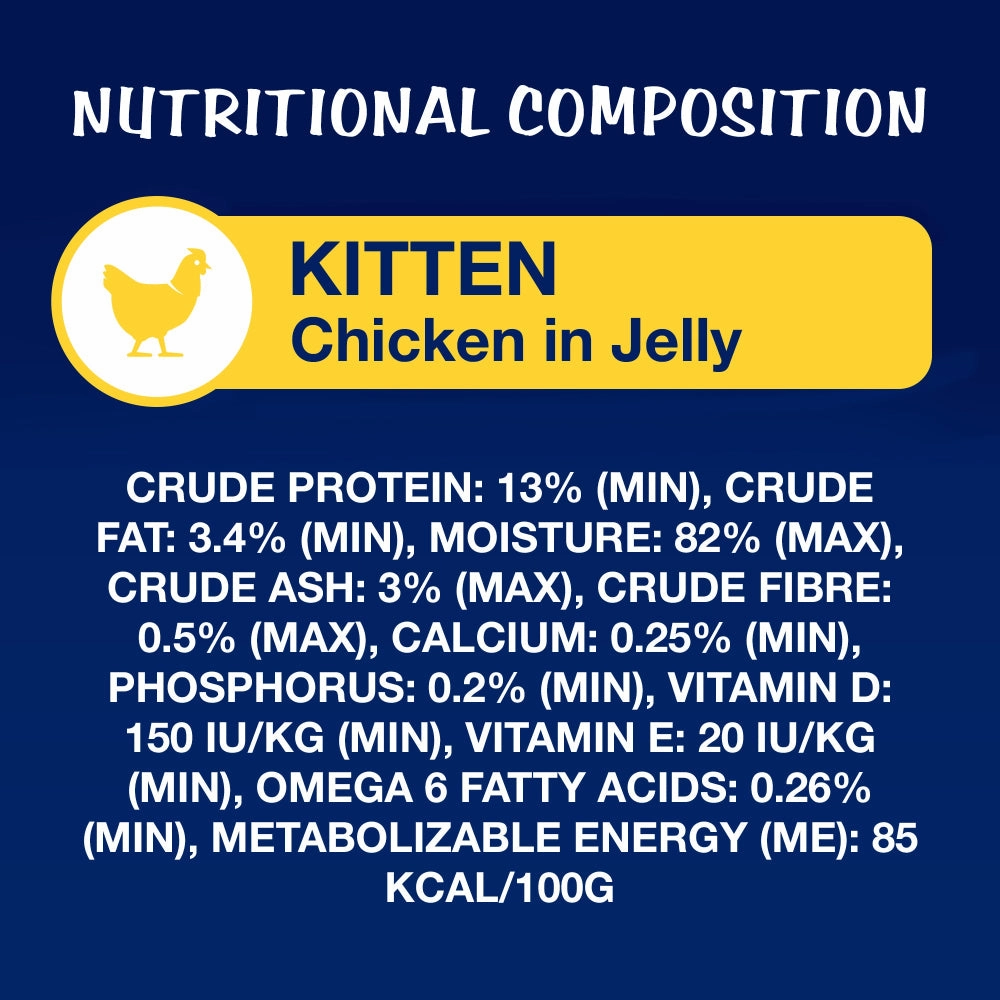 Purina Felix Chicken with Jelly Complete and Balanced Kitten Cat Wet Food