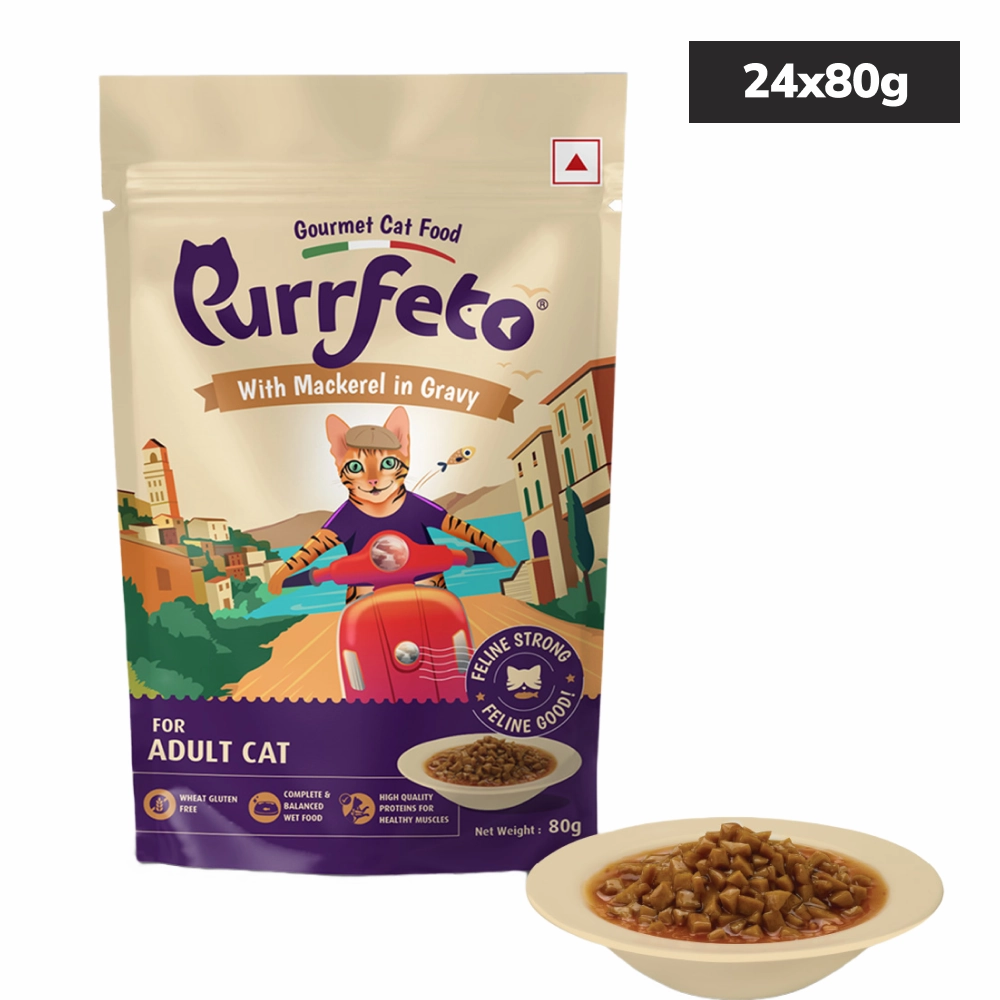 Purrfeto Mackerel in Gravy Adult Cat Wet Food