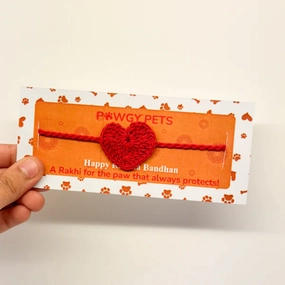 Raksha Bandhan Heart Crochet for Dogs by Pawgypets